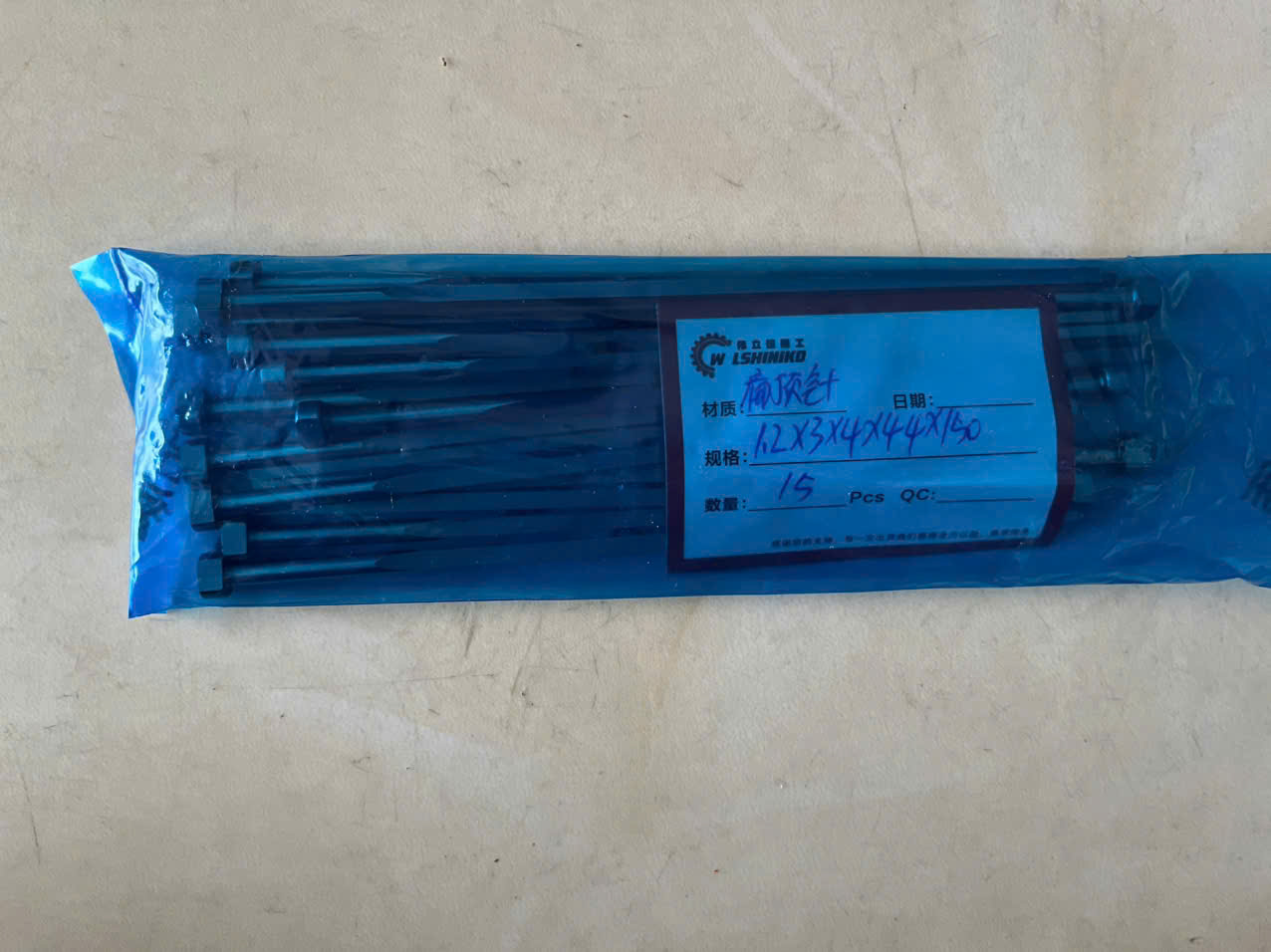 Chốt pin đẩy dẹt 1.2*Ø3*50*150